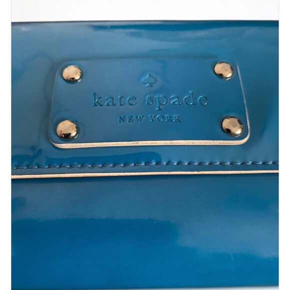 KATE SPADE NEW YORK WALLET TIFFANY BRIGHT BLUE (RARE) MSRP $279 - Picture 2 of 8